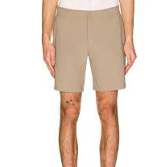 Rhone's 8" Mid-Rise Flat Front Casual Resort Chino Short Khaki Men's Size 35 NWT - Picture 1 of 10